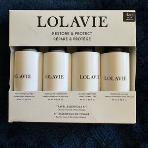 New Lolavie Travel Restorative Shampoo Conditioner Detangler Leave In 2 Oz Each
